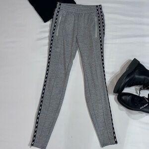 Victoria's Secret Gray Track Pants with Side Stripes